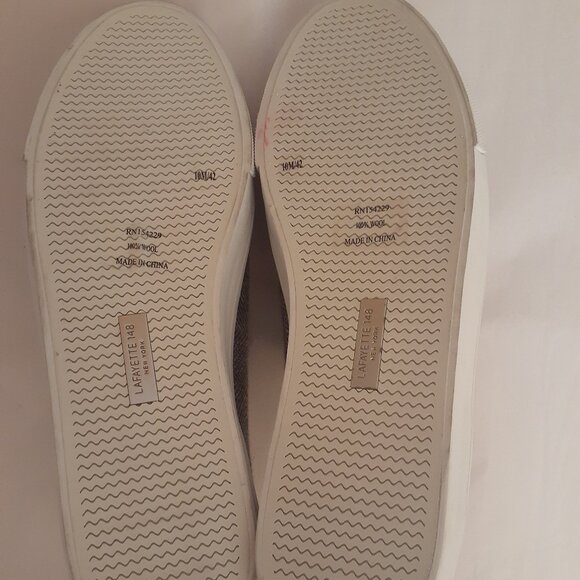 Lafayette 148 New York Herringbone Bade Zip Sneakers - Picture 7 of 9